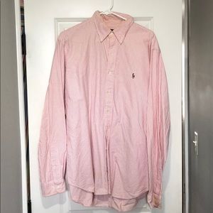 Men’s Ralph Lauren pink striped dress shirt